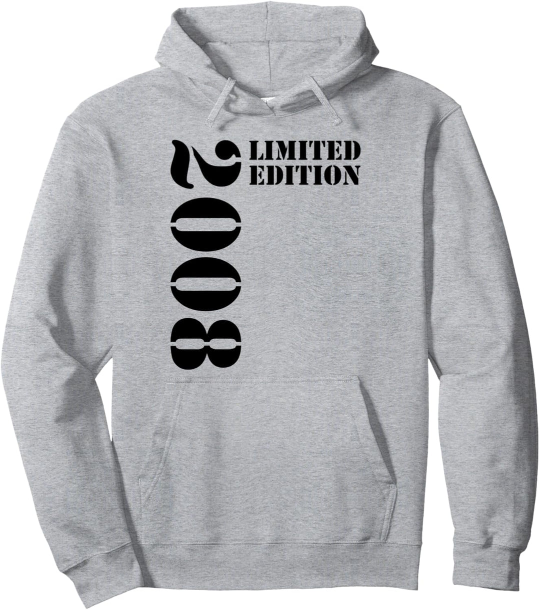 15. Geburtstag Mädchen Jungen Jahr Deko Limited Edition 2008 Pullover Hoodie