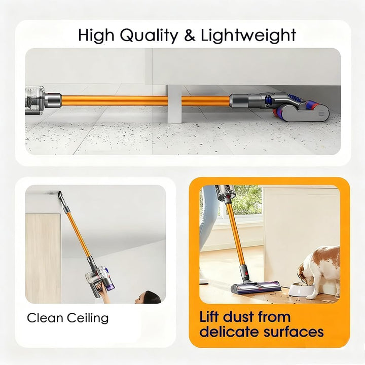 MOPEI Verlängerungsrohr für Dyson V7 V8 V10 V11 V15 Stabstaubsauger, 73 cm (Orange)