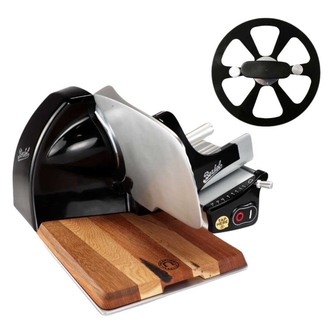 Berkel Home Line 250 | Premium-Aufschnittmaschine | schwarz, neues Modell 2020 | + Premium-Poliertuc