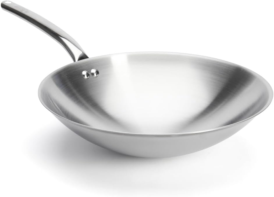 DE BUYER Wok, Edelstahl, Silber, 10 cm