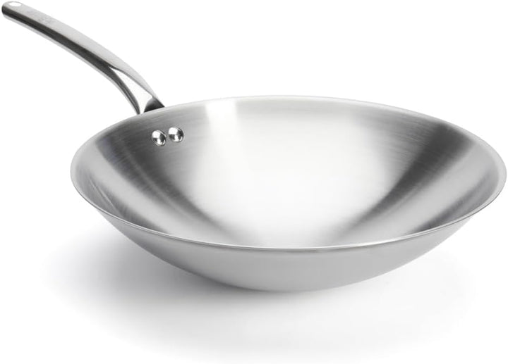 DE BUYER Wok, Edelstahl, Silber, 10 cm
