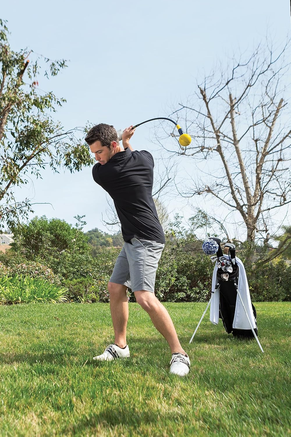 SKLZ Gold Flex, Golf Swing Trainer, Golf Accessories, Golf Training Aids, Flexible Fiberglass, Yello