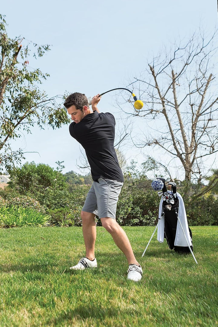 SKLZ Gold Flex, Golf Swing Trainer, Golf Accessories, Golf Training Aids, Flexible Fiberglass, Yello