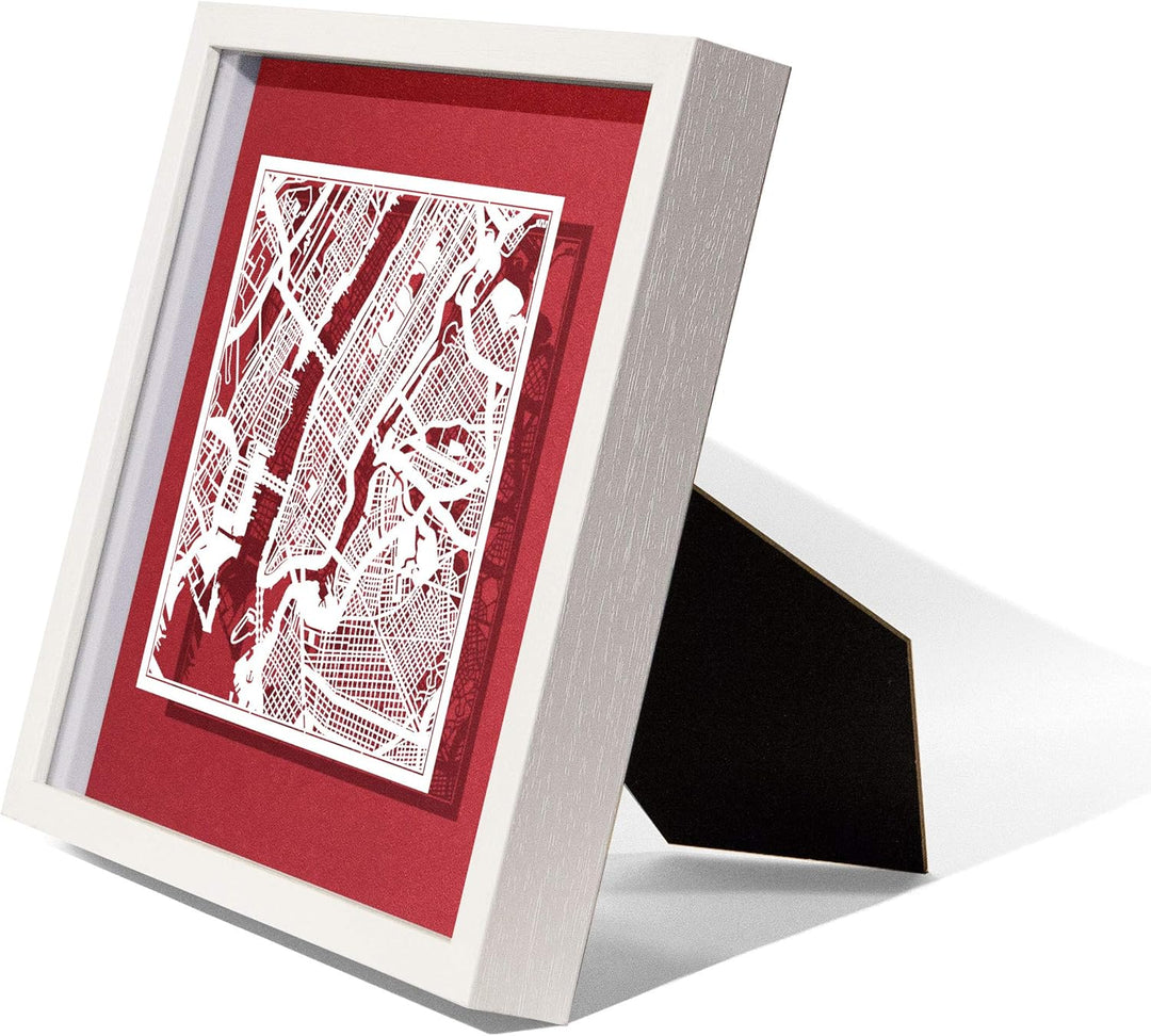 O3 DESIGN STUDIO - Marco de Papel para mapas, 22,8 x 22,8 cm, en Caja de Regalo, Fondo, autocambiant