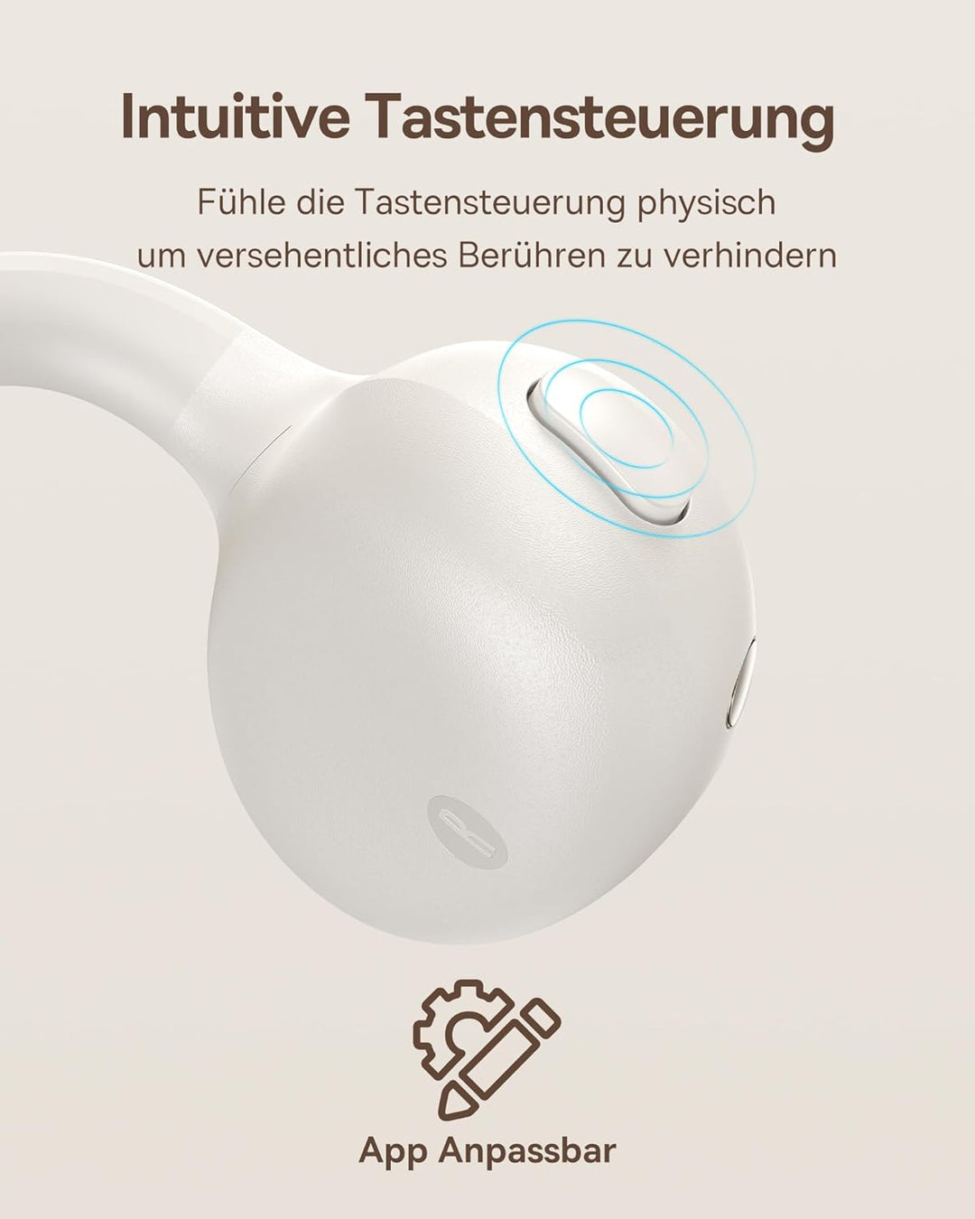 Baseus Bowie MC1 Open Ear Kopfhörer, Ohrclip mit Beeindruckender Klang, Adaptiver Bassverstärkung, B