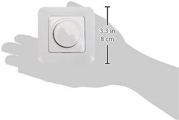 Kopp 844902012 LED Komplettgerät Phasenanschnitts-Dimmer, Schalterprogramm Cadiz arktis-weiss Druck-