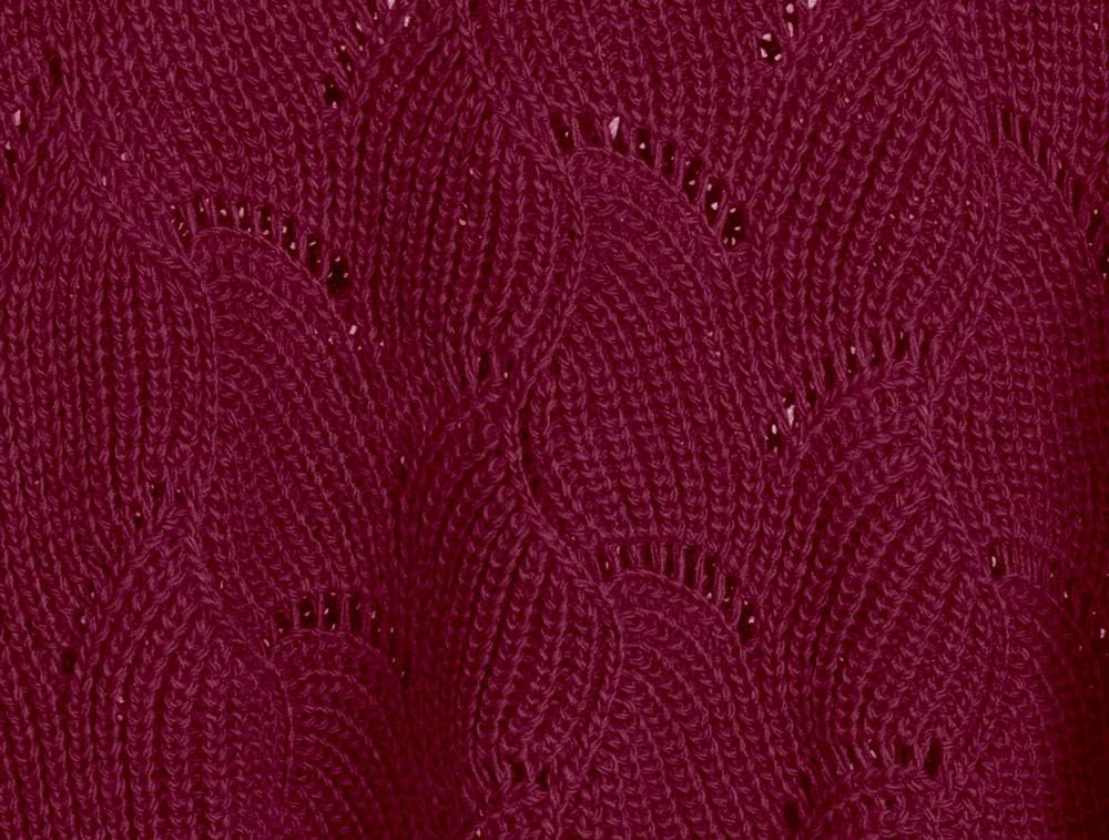 styleBREAKER Damen Oversize Strickpullover mit Ajourmuster und Langen Ärmeln, U-Boot Ausschnitt, Pon