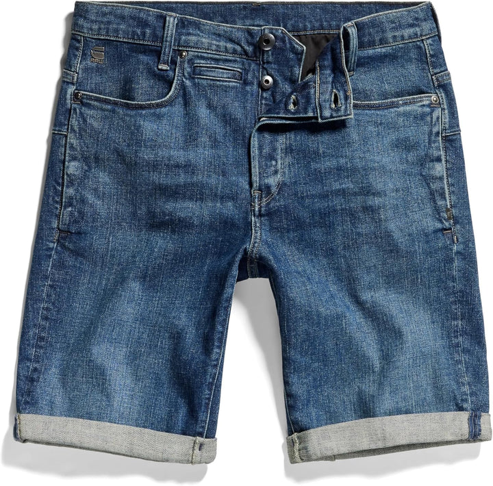 G-STAR RAW Herren D-staq 3d Straight Shorts 28W Blau (Worn in Sentry Blue D10064-d594-g334), 28W Bla