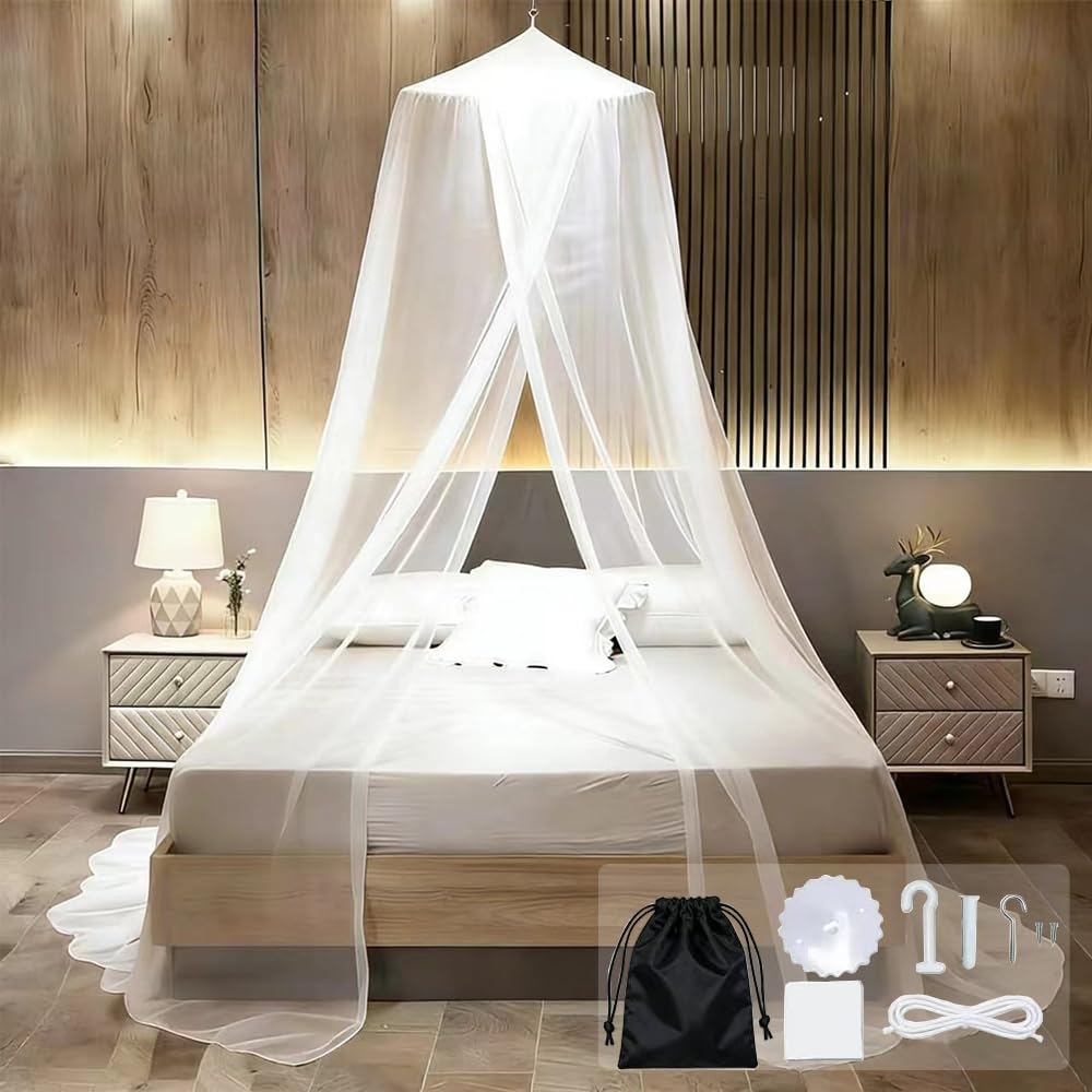 Moskitonetz, Moskitonetz Bett für Doppelbett Einzelbett, Moskitonetz Reise, Feinmaschig und langlebi