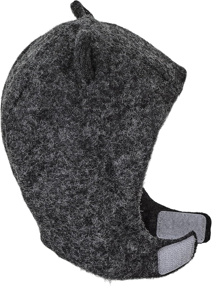 Sterntaler Unisex Baby Schalmütze aus Wolle (Merino) Mütze, anthrazit melange