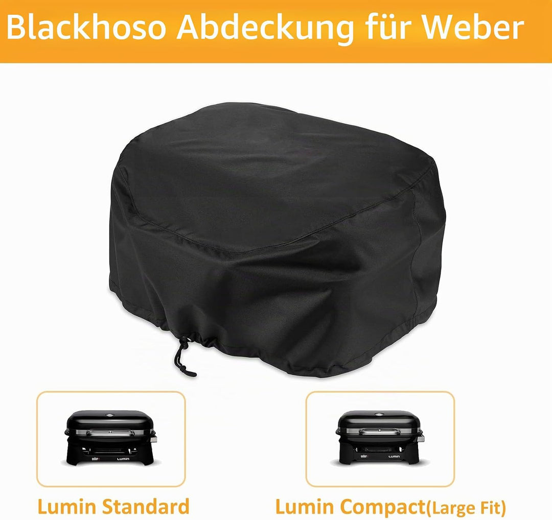 Grillabdeckung für Weber Lumin Elektrogrill, Lumin Compact Grill, 600D Heavy Duty Wasserdicht UV-bes