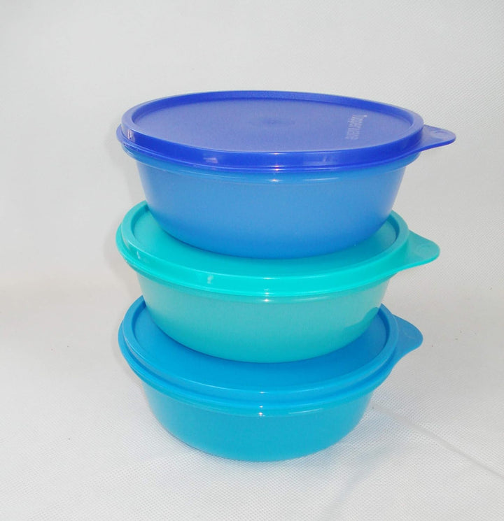 TUPPERWARE Hit-Parade Kühlschrank dunkelblau+hellblau+ türkis Panorama 600ml 30921
