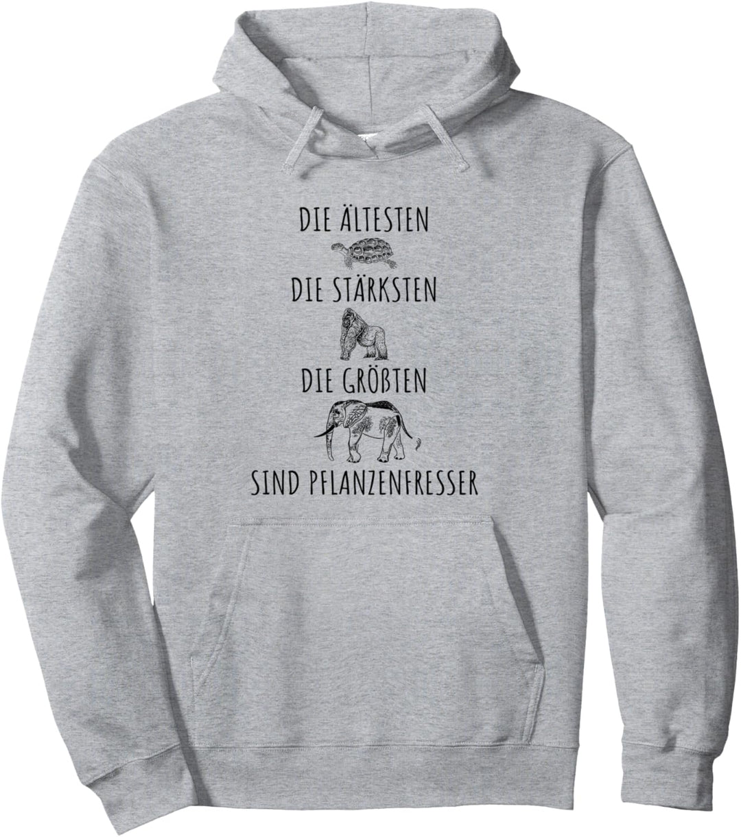Ältesten Stärksten Pflanzenfresser Schildkröte Gorilla Vegan Pullover Hoodie