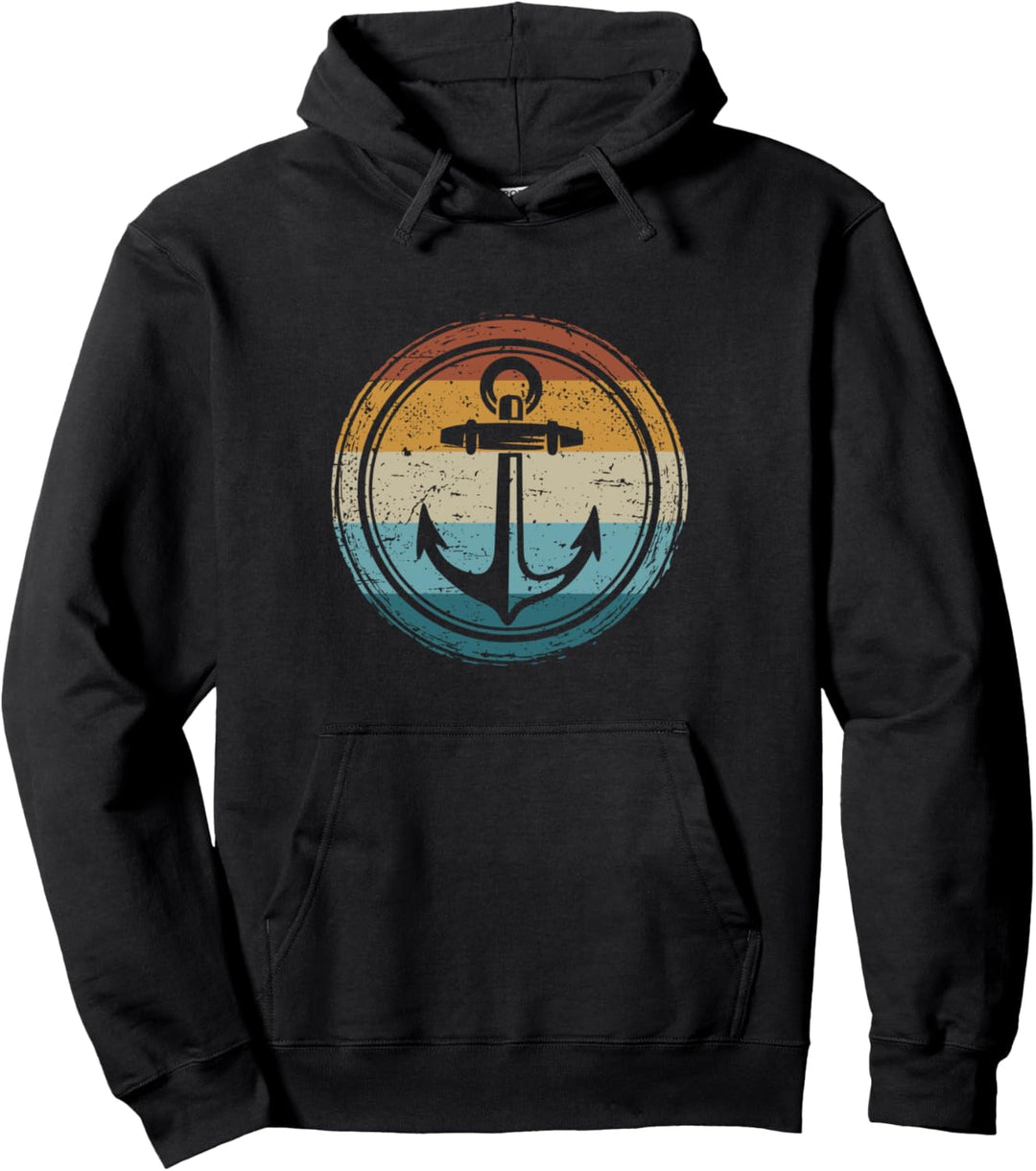 Vintage Anker Seemann Kapitän Seefahrer Pullover Hoodie