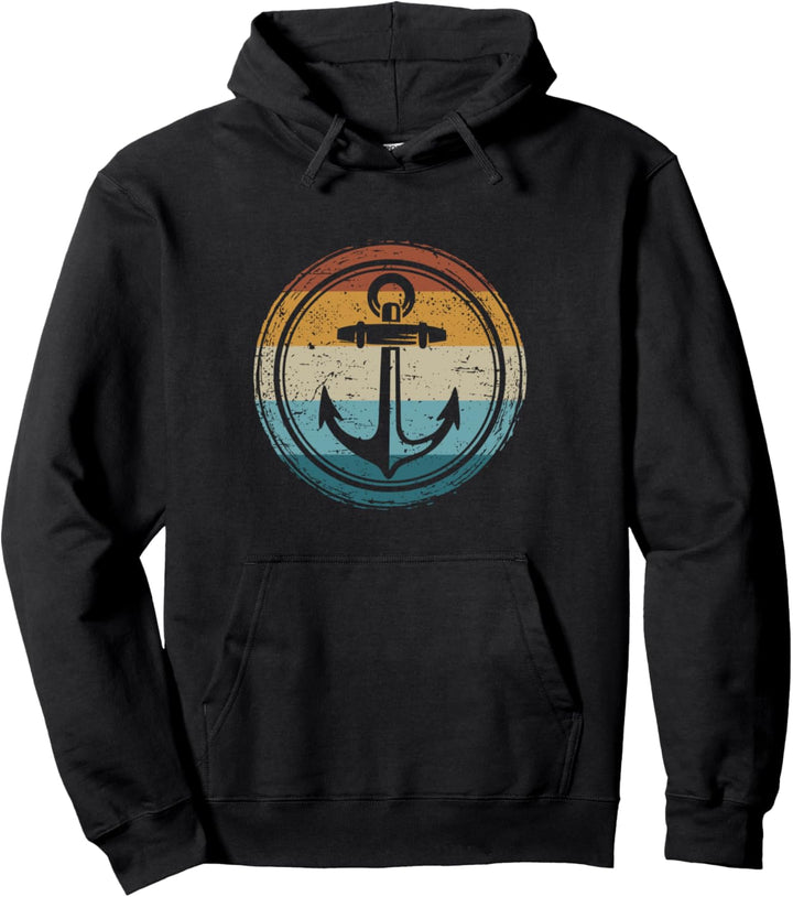 Vintage Anker Seemann Kapitän Seefahrer Pullover Hoodie