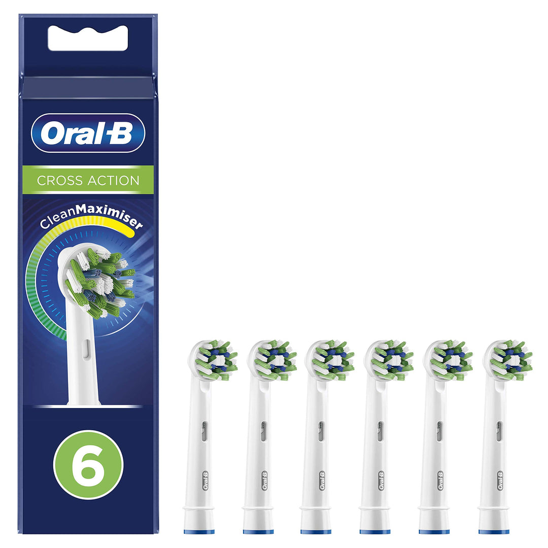Oral-B Cross Action Elektrische Zahnbürstenkopf mit CleanMaximizer-Technologie, abgewinkelte Borsten