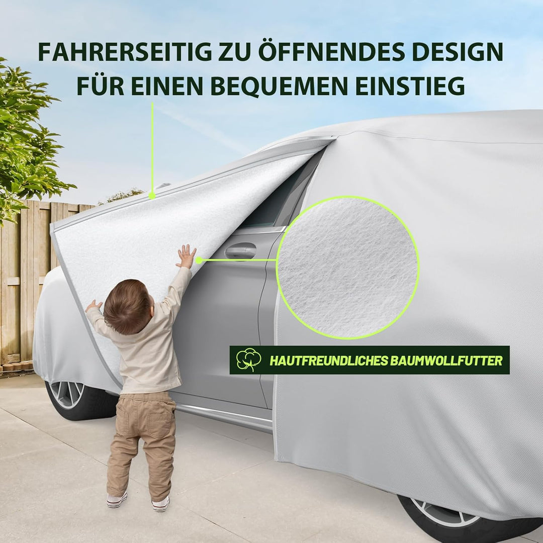 Favoto Autoabdeckung Vollgarage Auto Abdeckplane Staubdicht Wasserdicht Autohülle Autoplane Winter &amp;