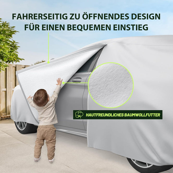 Favoto Autoabdeckung Vollgarage Auto Abdeckplane Staubdicht Wasserdicht Autohülle Autoplane Winter &amp;