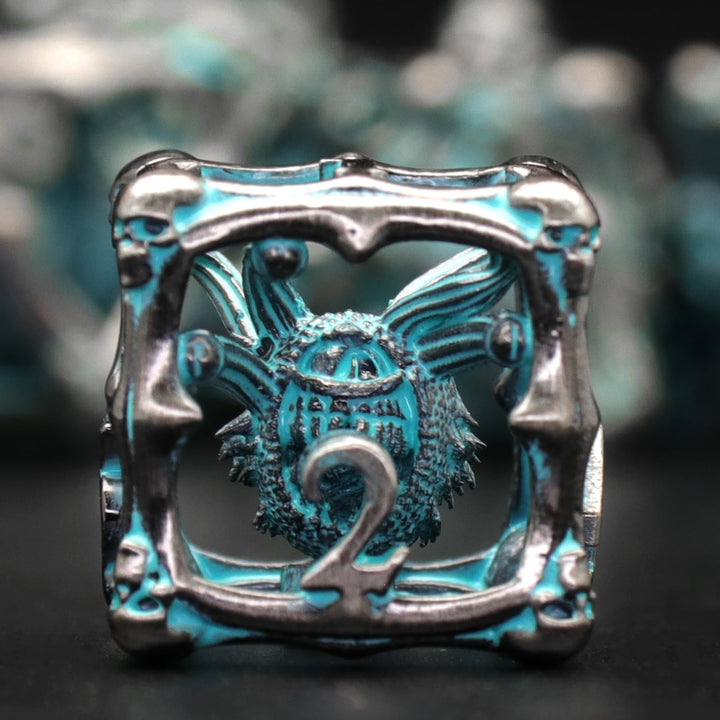 Beholder Würfelset, DND Würfel Metall Dice Set, ZHOORQI W20 Würfel Polyedrische Würfel für Dungeons