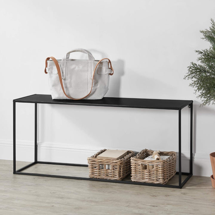 [en.casa] Couchtisch Alboraya Beistelltisch 50x115x32 cm Wohnzimmertisch Industrie-Design Metall Sch
