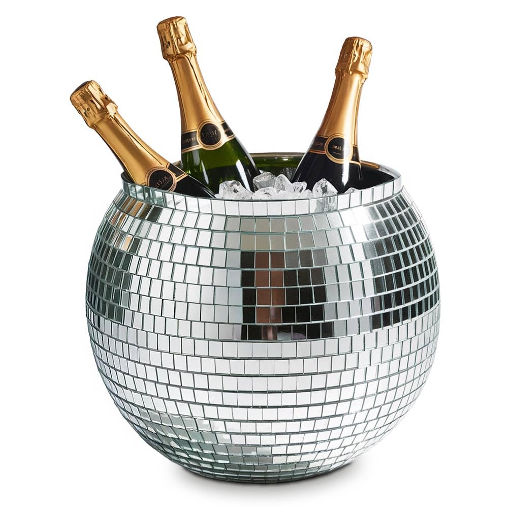 MikaMax Eiskübel Discokugel – XL 11 Liter – Getränkekühler für Partys – Weinkühler & Eisbehälter – S