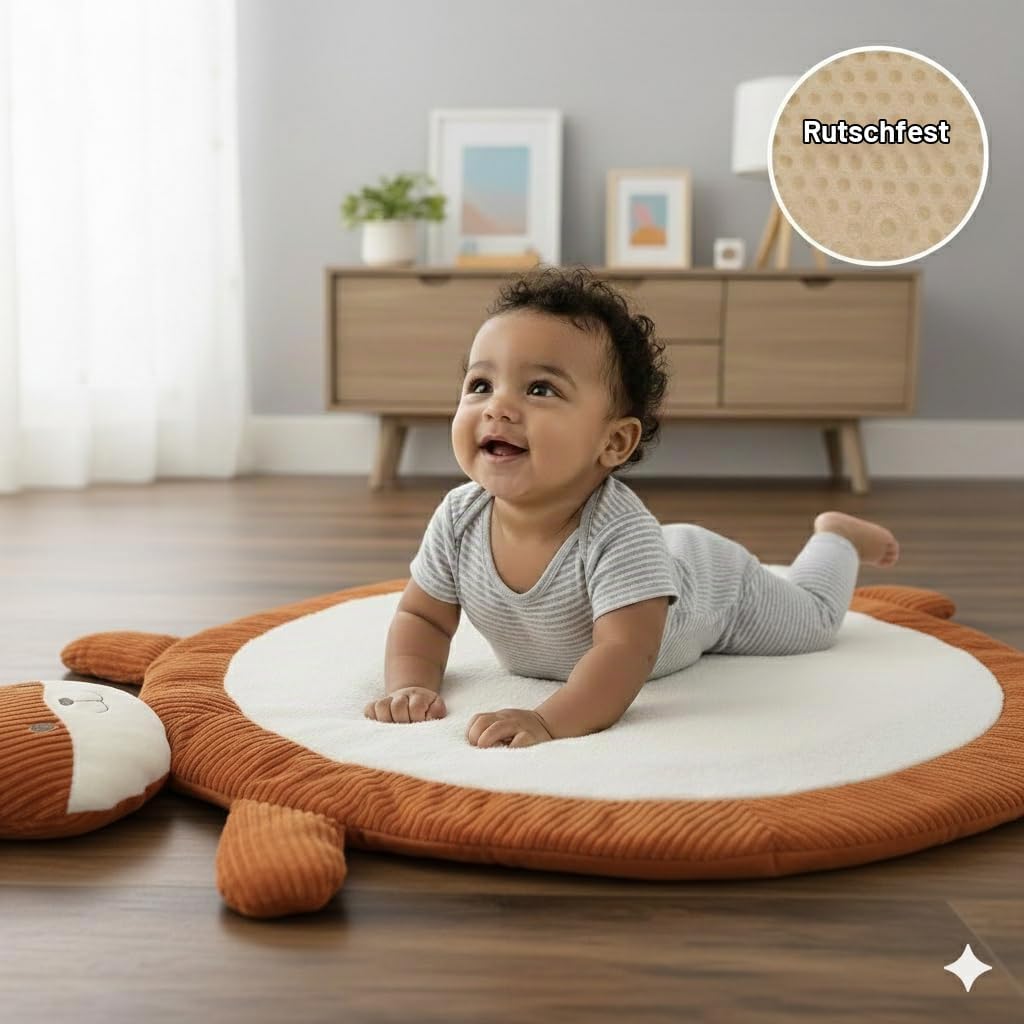 Krabbeldecke für Babys. Baby Spieldecke. Weiche, Gesteppte Decke für Kinder. Baby Bodenkissen. Krabb