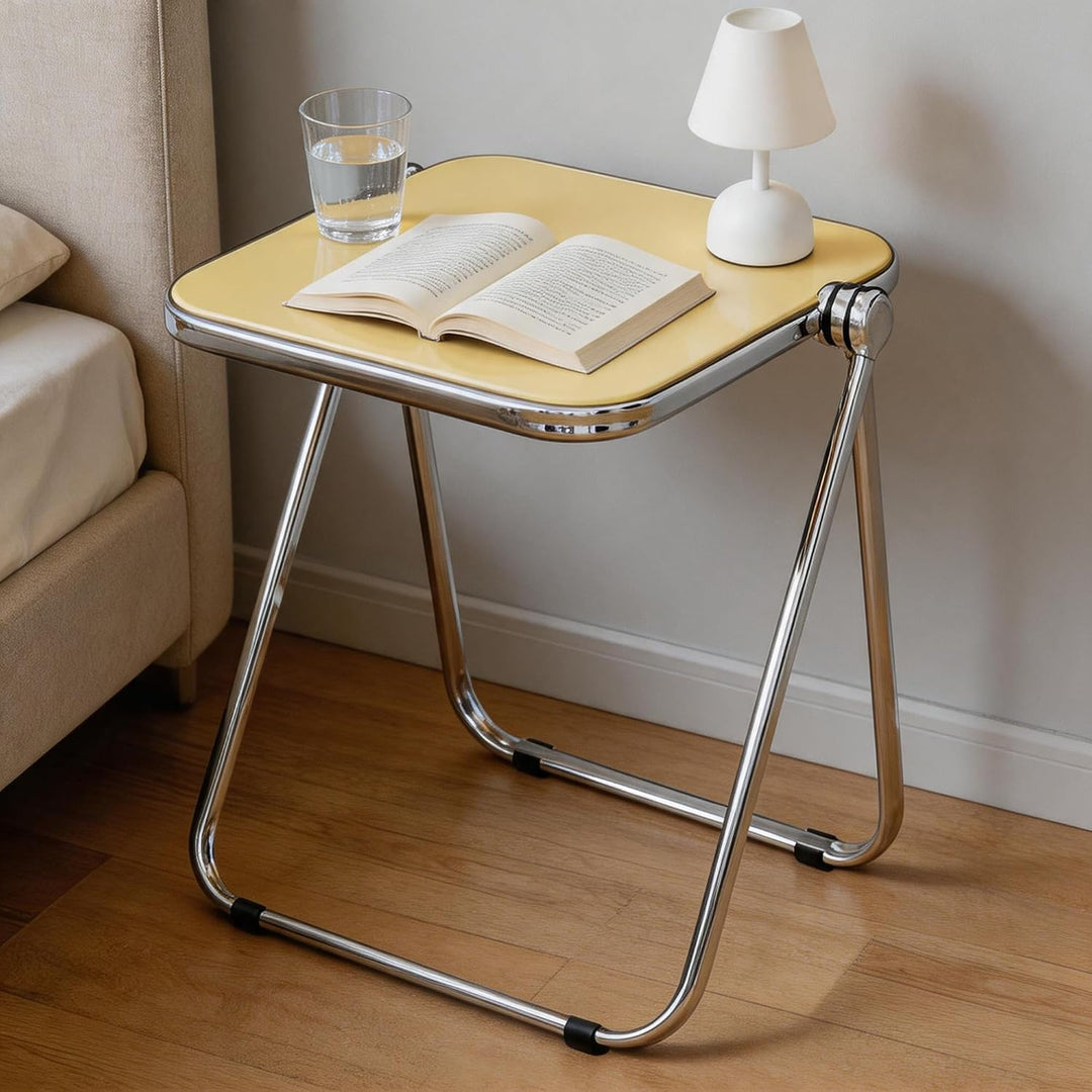 Klapptisch Acryl Beistelltisch Kleiner Computertisch Picknicktische für Zuhause, Büro, kleine Räume,