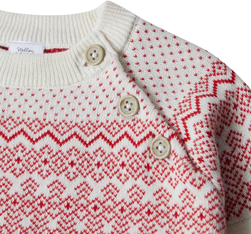 Stellou & friends Baby Cardigan-Strickjacke und Strick-Pullover für Mädchen und Jungen mit Norwegen