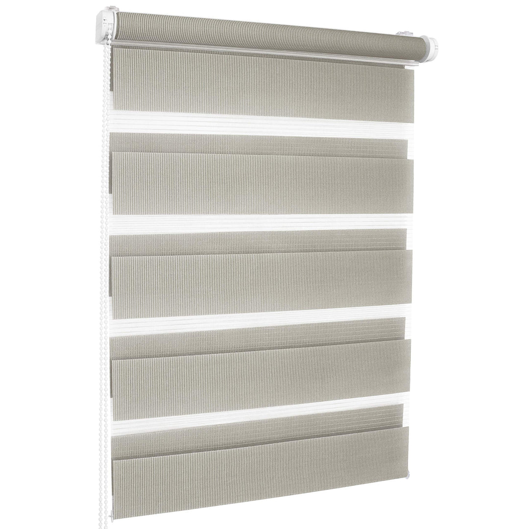 ROLLMAXXX Duo-rollo Doppelrollo Klemmfix ohne Bohren (120 x 150 cm, Grau) 120 x 150 cm Grau, 120 x 1