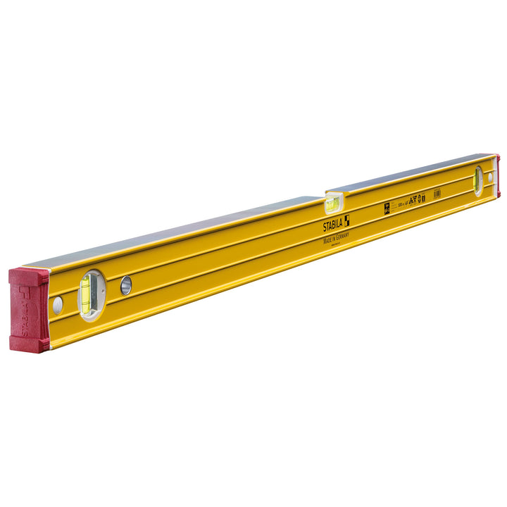 STABILA Wasserwaage Type 96-2, 100 cm, extrasteifes Alu-Profil, 1 Horizontal-Libelle, 2 Vertikal-Lib