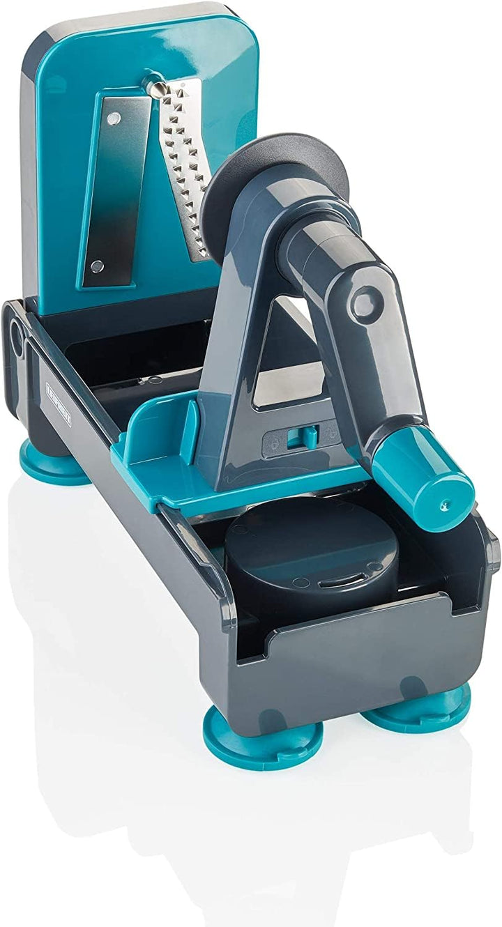 Leifheit Tisch-Spiralschneider, Zucchini Nudeln Schneider mit 3 Klingen für verschiedene Gemüsenudel