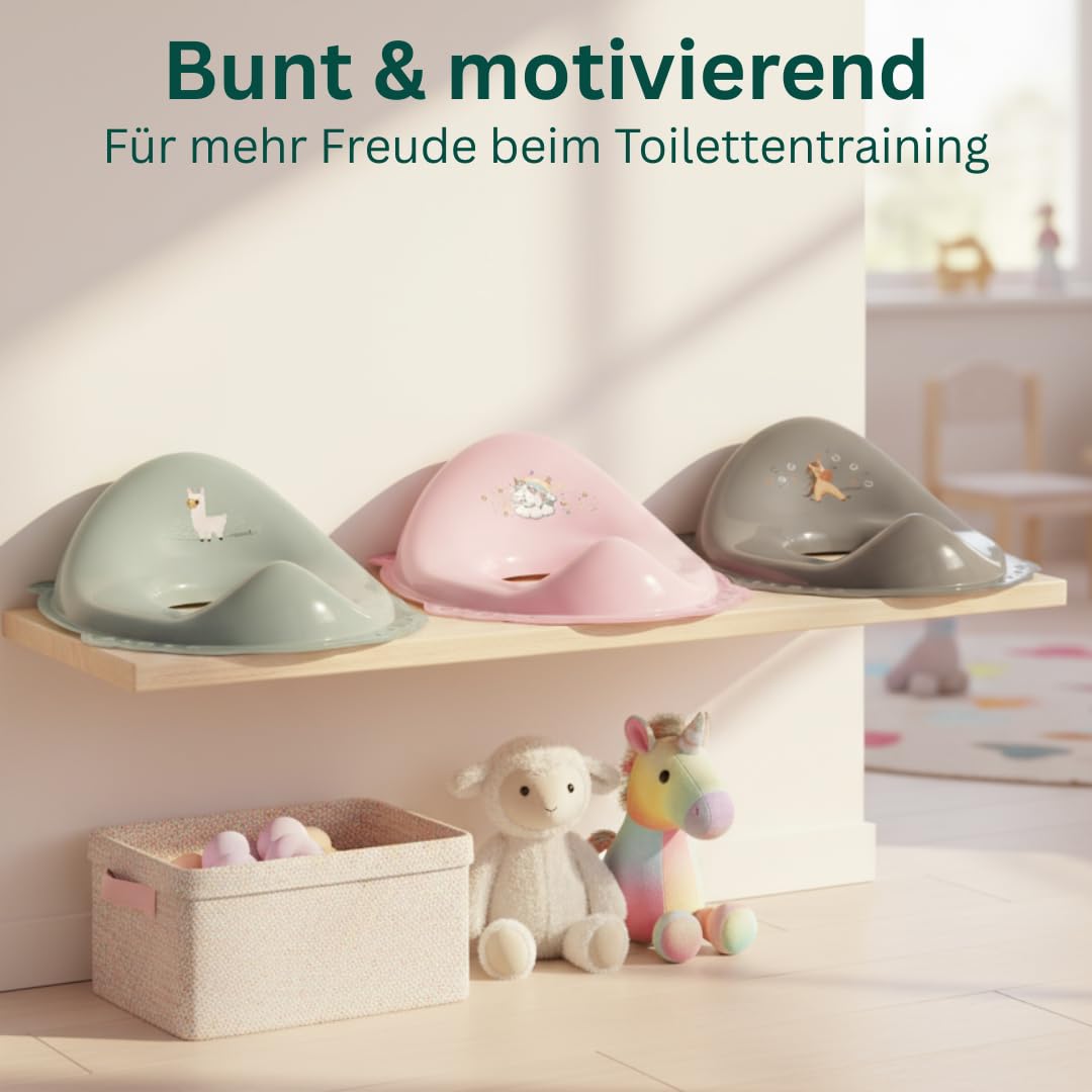 Toilettensitz Kinder Klositz Aufsatz rutschsicher ergonomisch Einhorn pink - Toilettenaufsatz Kinder