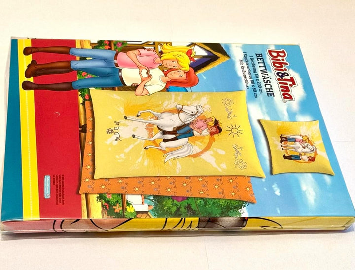Tex idea Bettwäsche Glatt Bibi und Tina Blocksberg 135 x 200 Reissverschluss Geschenk Neu - All-In-O