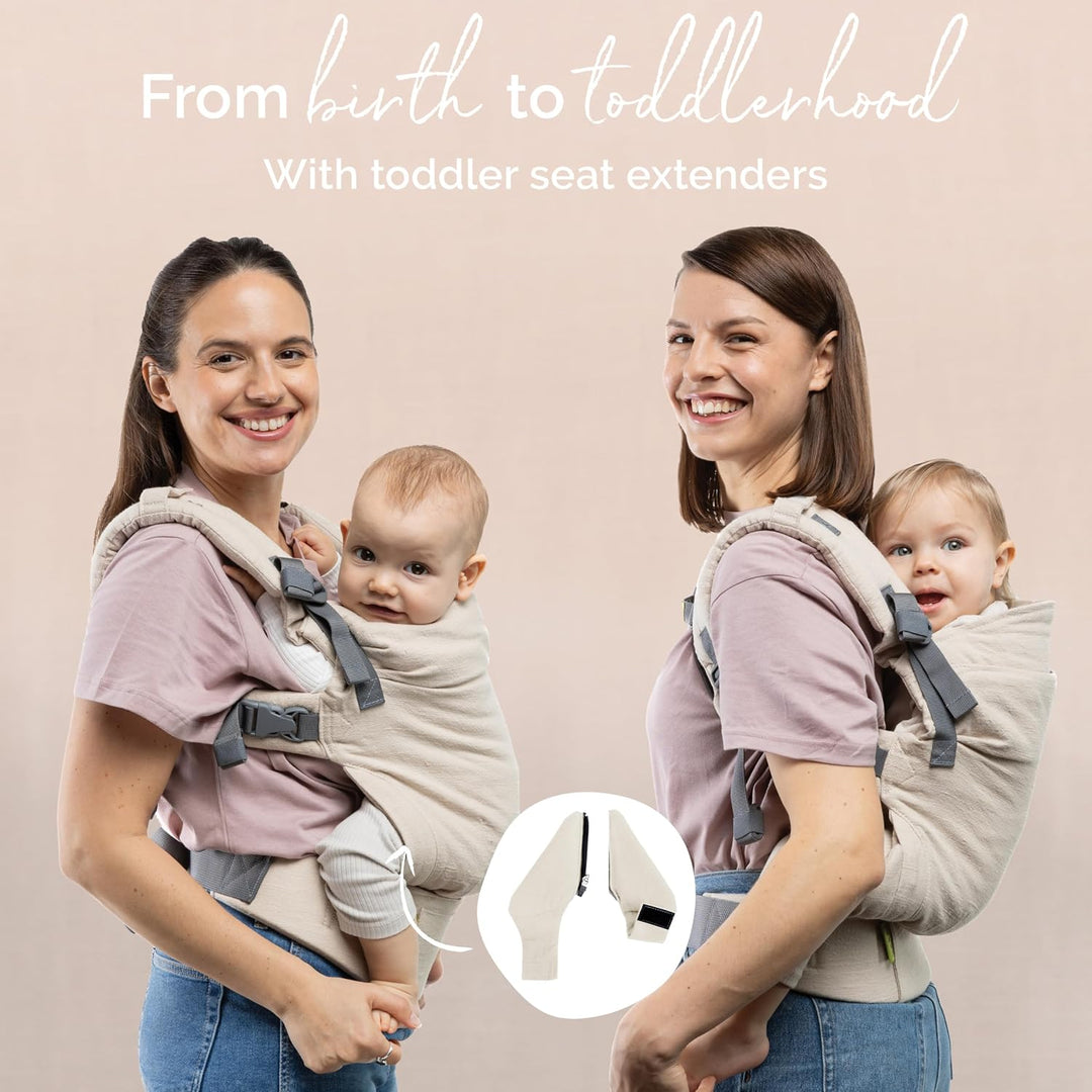 Boba X Ergonomische Babytrage Neugeborene-Kleinkind, Leinen Pampas Linen Pampas 1 Count, Linen Pampa