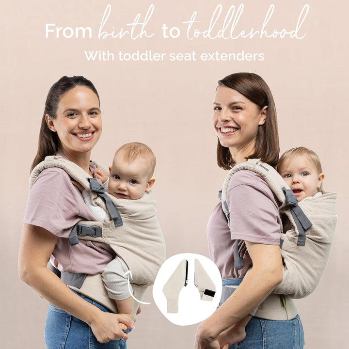 Boba X Ergonomische Babytrage Neugeborene-Kleinkind, Leinen Pampas Linen Pampas 1 Count, Linen Pampa