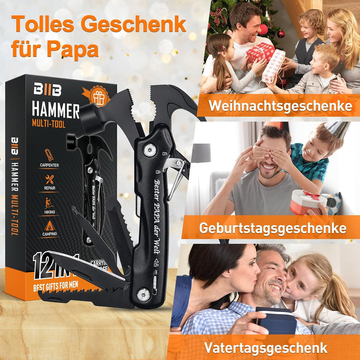 BIIB Geschenke für Männer, Weihnachtsgeschenke für Papa, 12 in 1 Multitool Gadgets für Männer Gesche