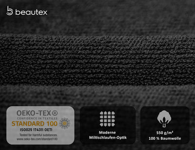 BEAUTEX Handtuch-Set Premium Frottier Sets Made in Europe, 100% Baumwolle 550g/m², Oeko-TEX Zertifiz