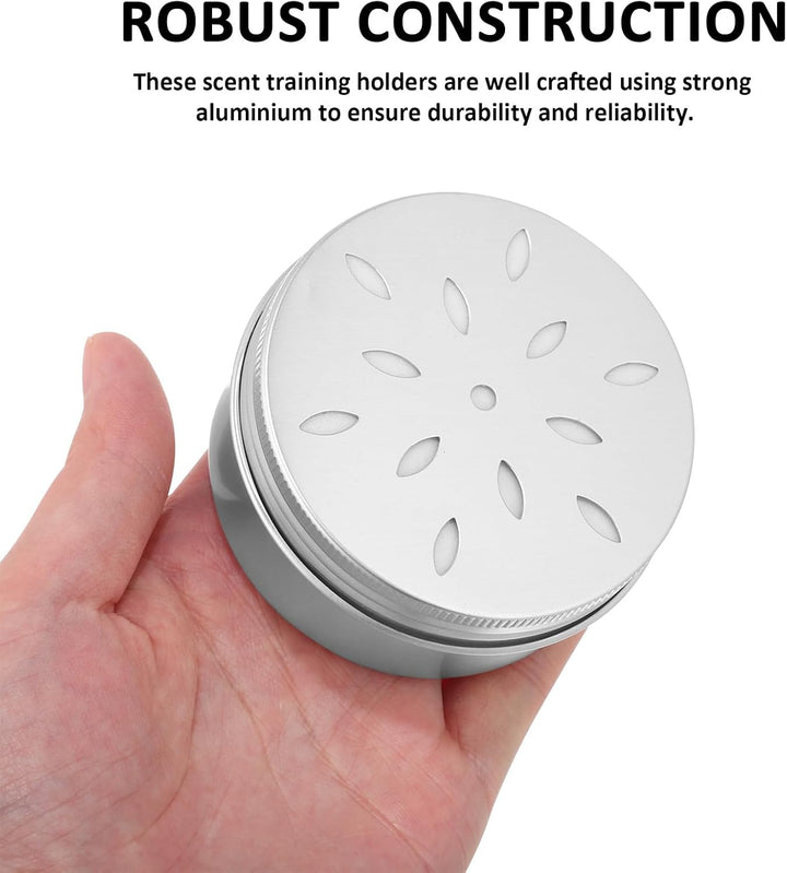 Mipcase 10Er-Pack Hundeduft-Trainingsbox: Hundedufthalter Hundenasen-Metallbehälter Aluminium-Agilit