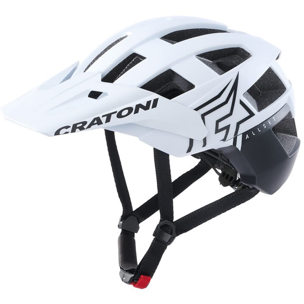 Cratoni Allset Pro Moutainbikehelm Fahrradhelm Allroundhelm M Weiss/Schwarz Matt, M Weiss/Schwarz Ma