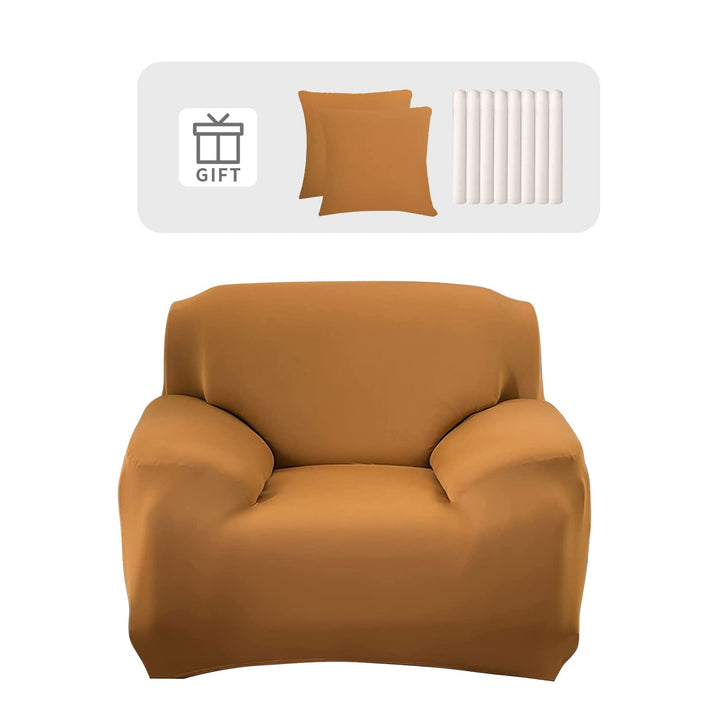 Lydevo Sofabezug 1 Sitzer Stretch Sofahusse Elastischer Sofabezug Spandex Sofa Überzug mit 2 Kissenb