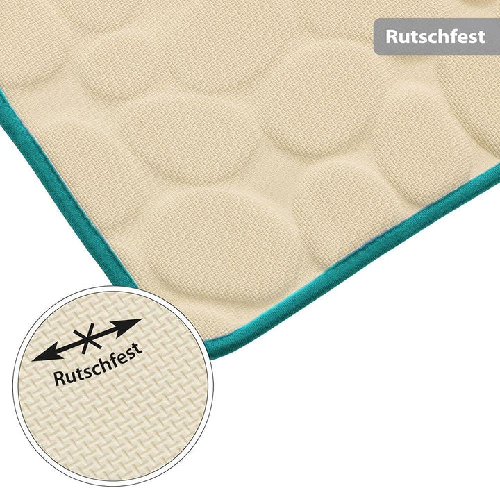 PANA Memoryschaum Badematte in versch. Farben • Badteppich aus weichen Mikrofasern - rutschfest & wa