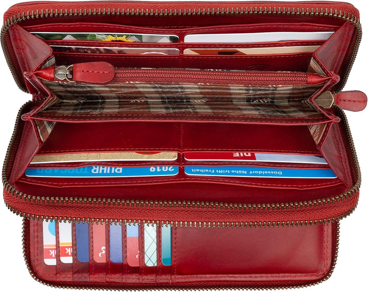 Hill Burry Leder Damen Portemonnaie Arite I Geldbörse I Brieftasche | Geldbeutel Wallet Portmonee mi