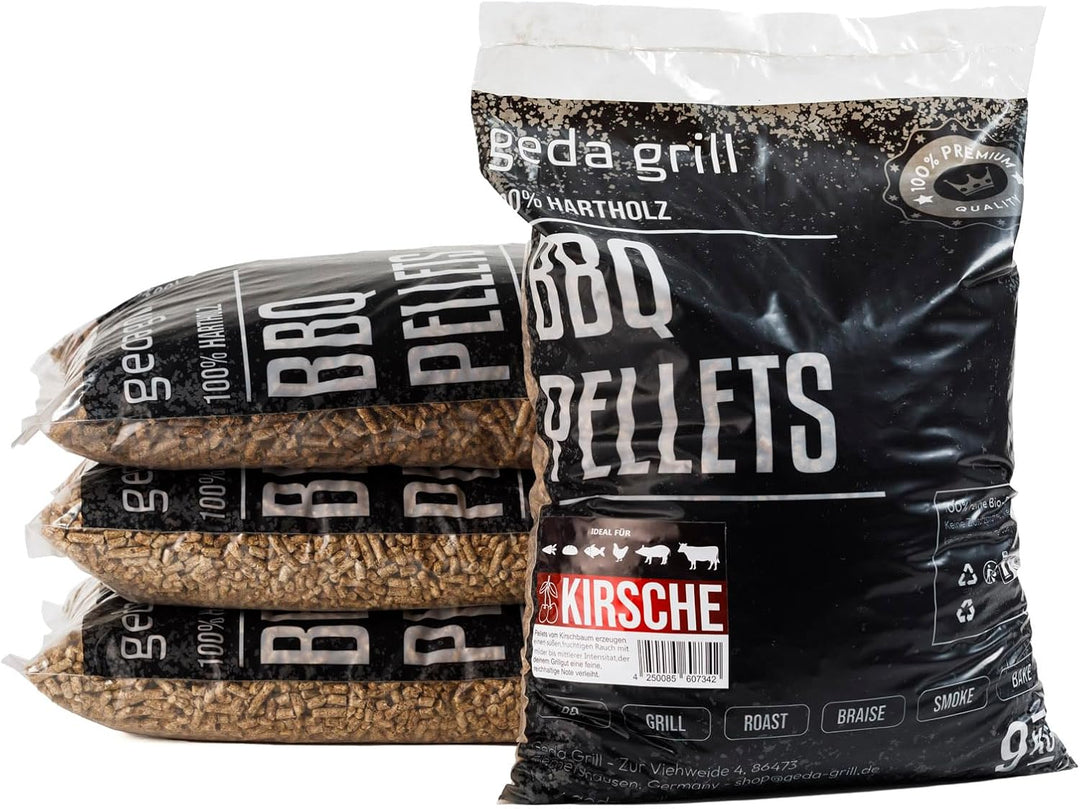 GEDA Grill 100% Hartholz Pellets, Grillpellets BBQ Pellets für Pelletsmoker, Pizzaofen, Räucherofen