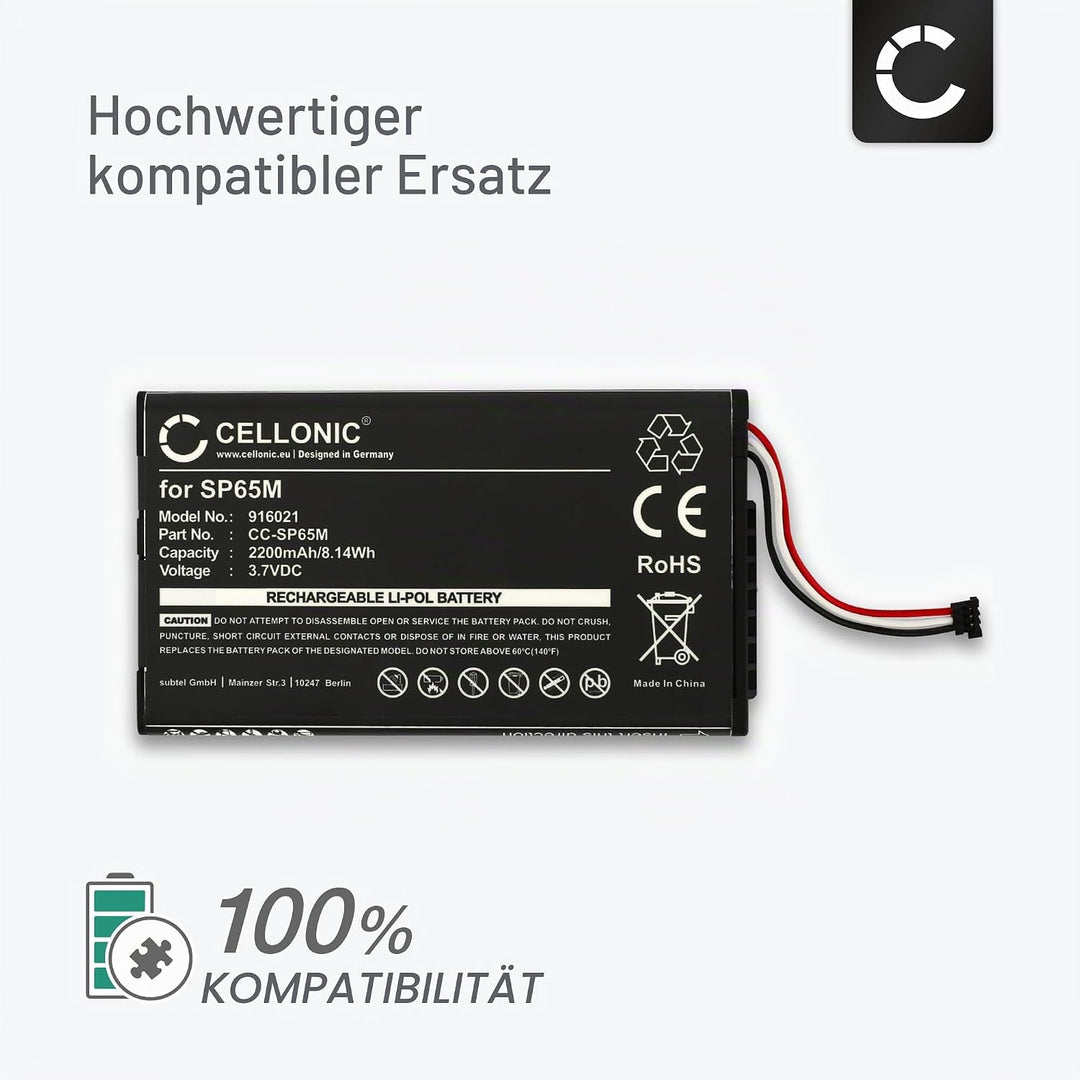 CELLONIC® Ersatz Akku SP65M kompatibel mit Sony PS Vita (PCH-1000 / PCH-1004) / PS Vita (PCH-1100 /