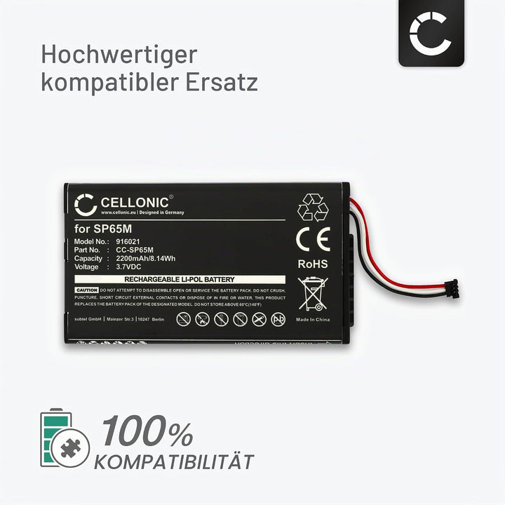 CELLONIC® Ersatz Akku SP65M kompatibel mit Sony PS Vita (PCH-1000 / PCH-1004) / PS Vita (PCH-1100 /