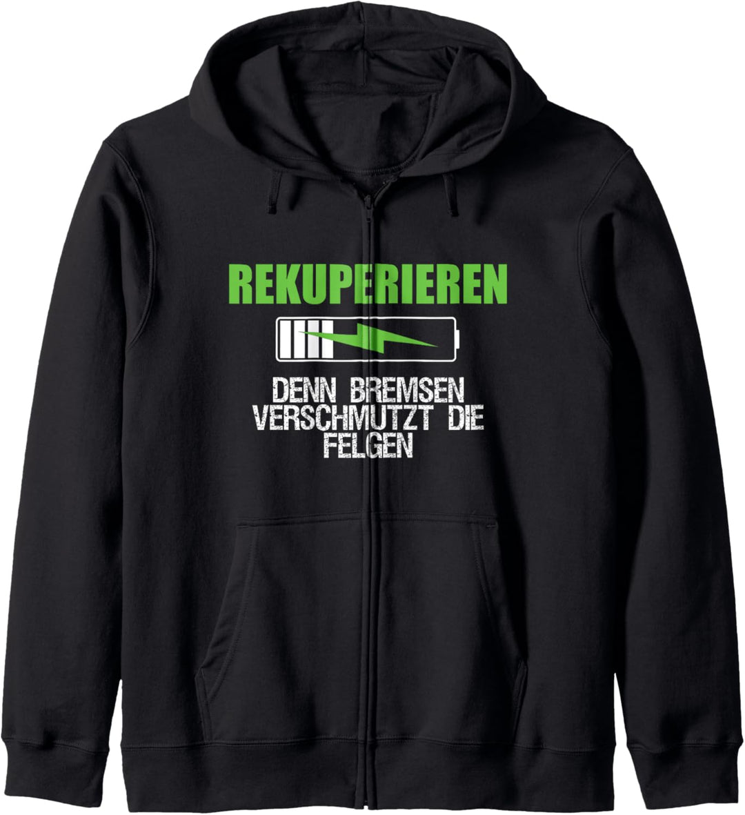 Rekuperieren Bremsen Verschmutz die Bremse Elektroauto Kapuzenjacke