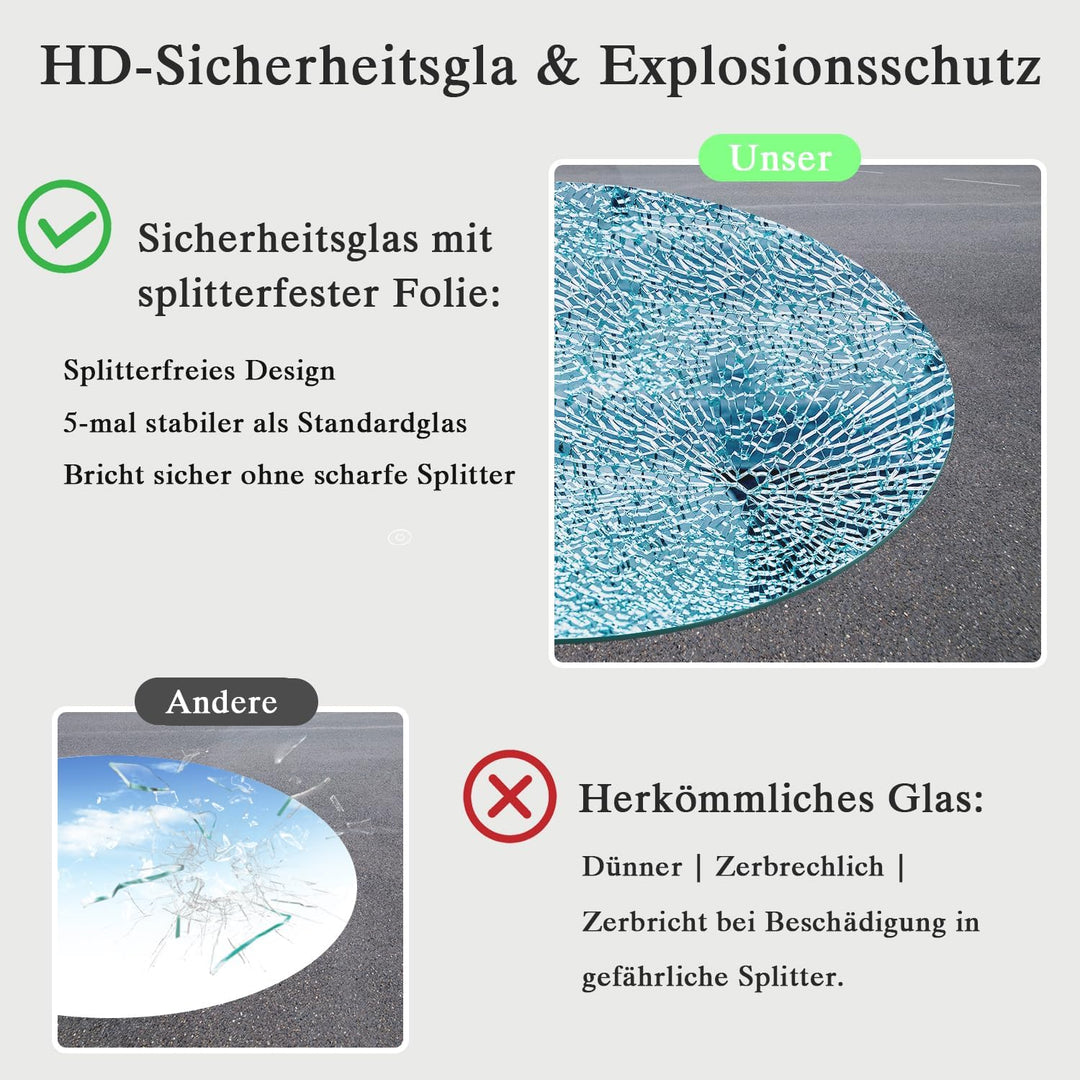 Badspiegel mit Beleuchtung - LED-Badezimmer-Spiegel-Round 60cm,Touch-Schalter,Dimmbar,3 Lichtfarben,