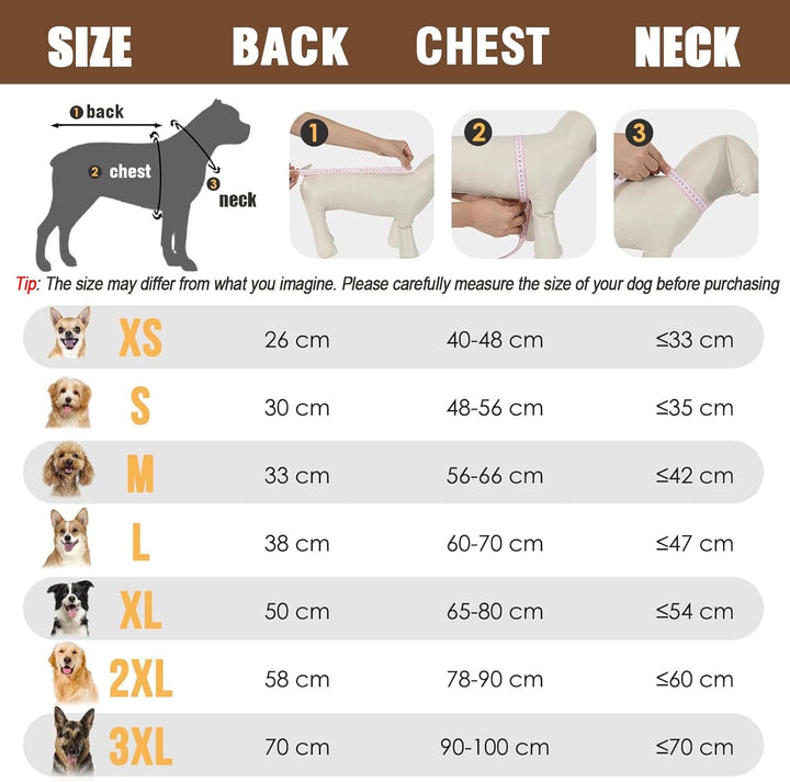Regenmantel Hund Wasserdicht M–XL – Gelber Hunderegenmantel mit Kapuze, Reflektierende Streifen, Ver