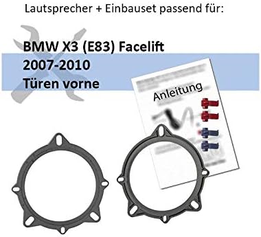 JBL Auto Lautsprecher Boxen Stage2 424 300 Watt 10 cm 2 Wege Koax passend für BMW X3 E83 Facelift 20