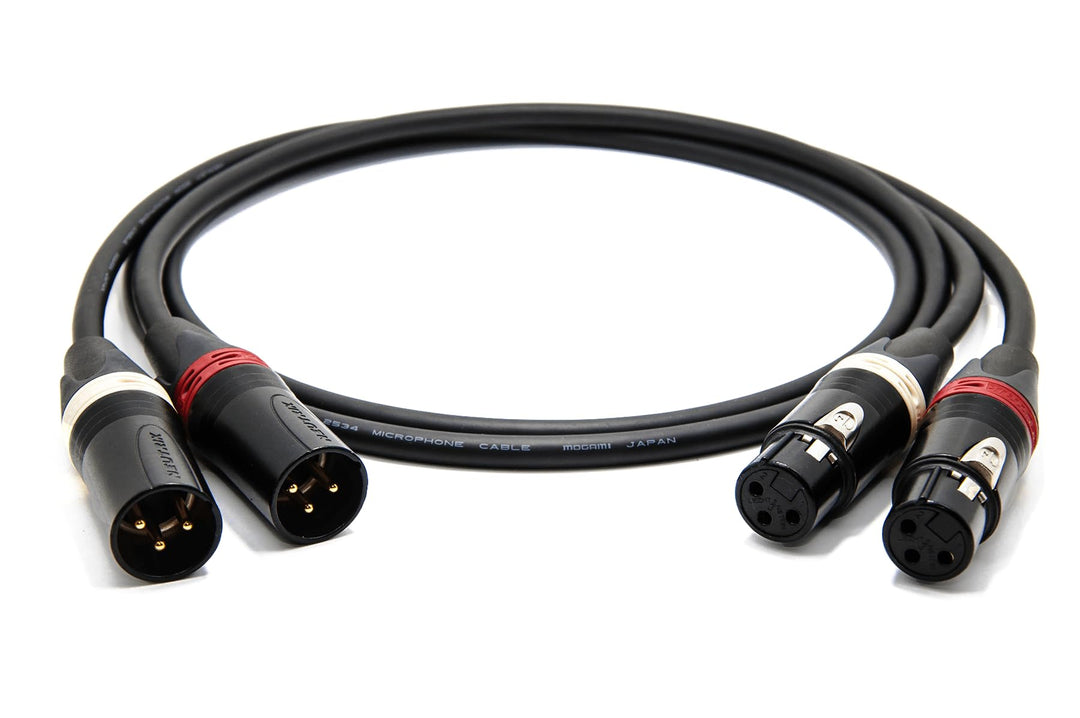 enoaudio Mogami 2534 Quad Stereo Paar (L,R) Audio Kabel | Neutrik Gold XLR female - XLR male | HiFi,